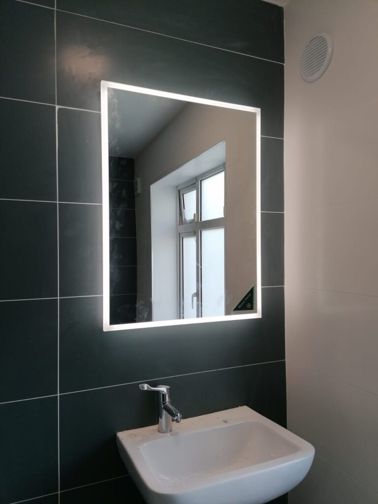 a mirror on a wall