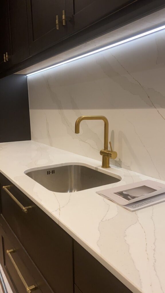 a sink on a counter